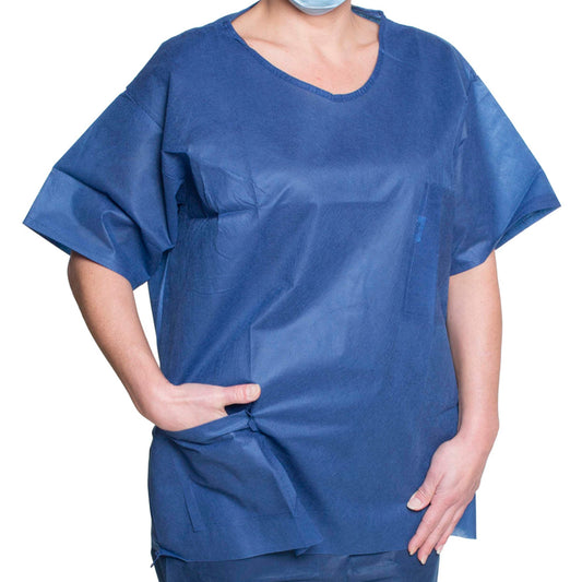SHIRT, SCRUB DISP DK BLU MED