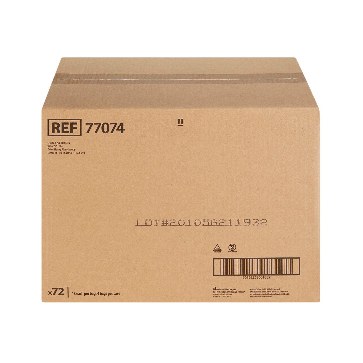 BRIEF, WINGS ULTRA QUILTED LG