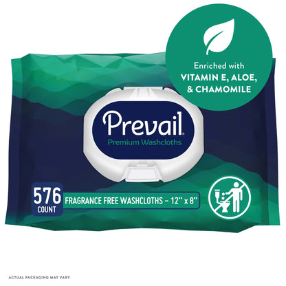 WASHCLOTH, PREVAIL W/LOTION FRAG FREE W/LID 12X8