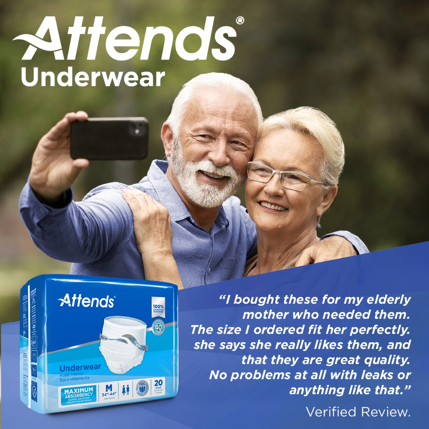 UNDERWEAR, ATTENDS MAX ABSRB MED