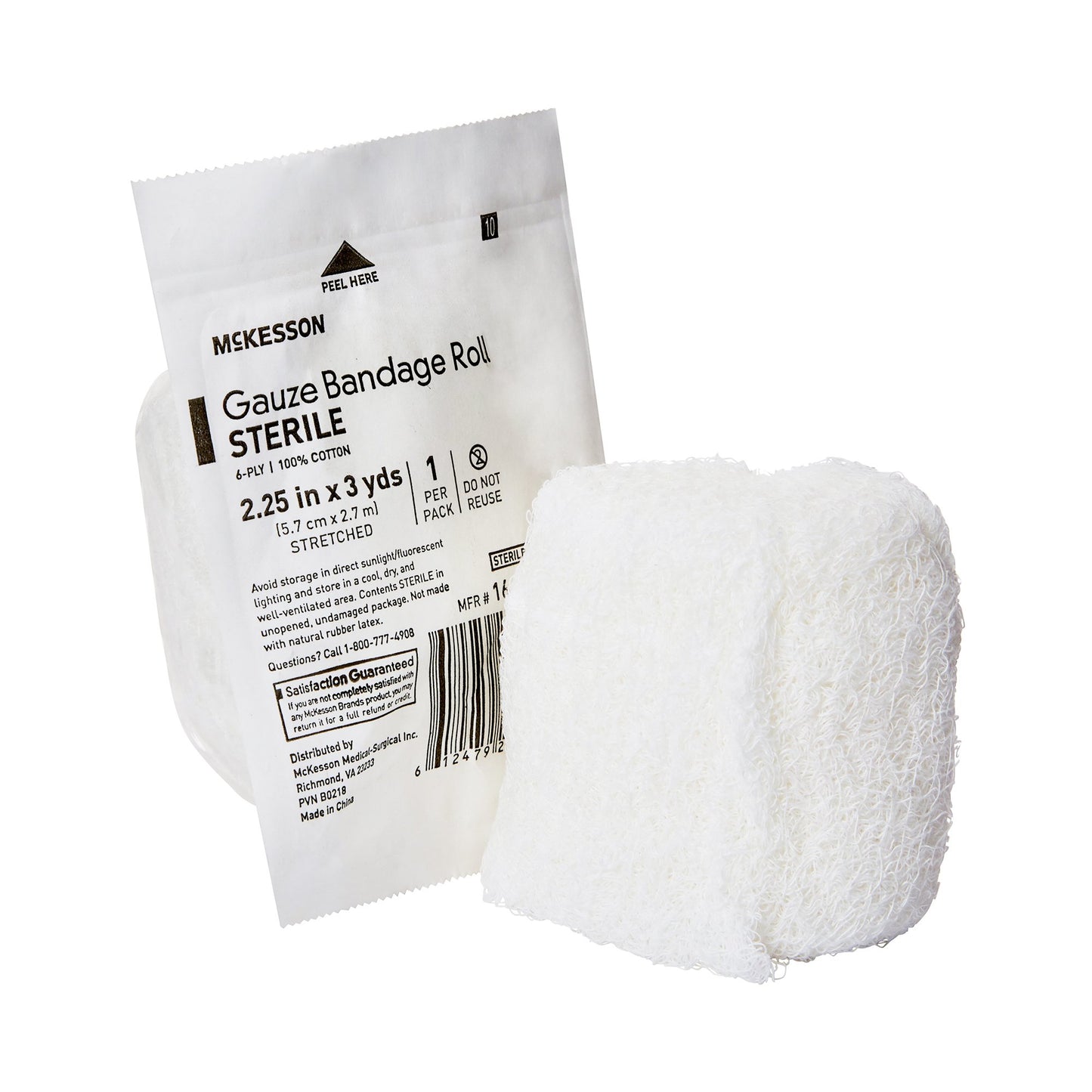 BANDAGE ROLL, GAUZE FLUFF STR2.25"X3YDS