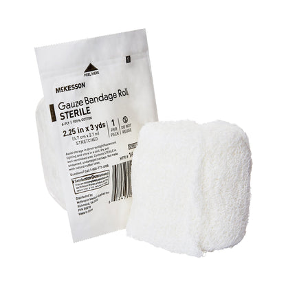 BANDAGE ROLL, GAUZE FLUFF STR2.25"X3YDS