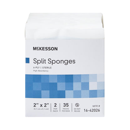 SPONGE, SPLIT HI-ABSRB 2"X2" 6PLY STR