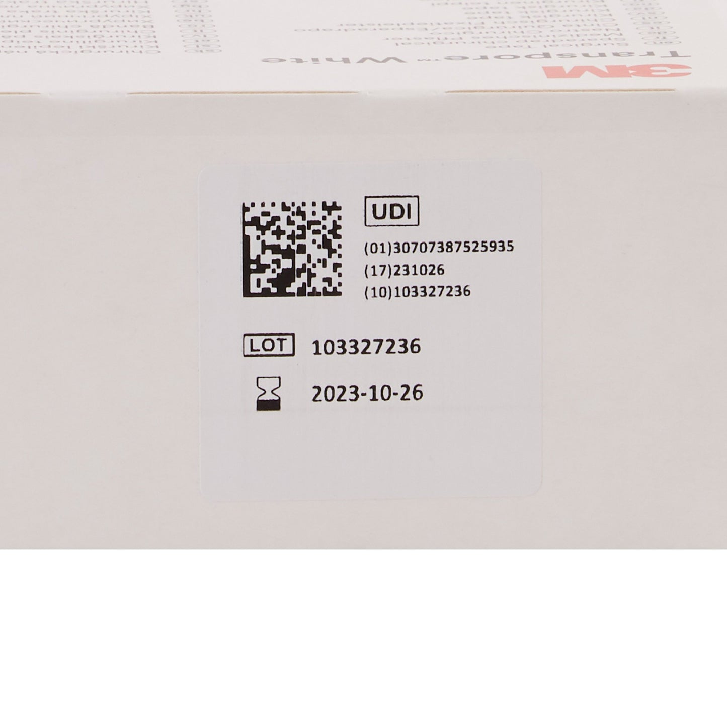 TAPE, ADHSV TRANSPORE WHT 2"