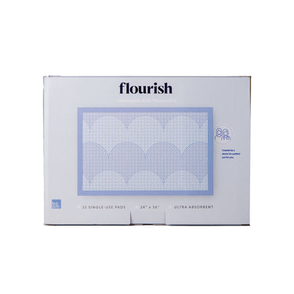 UNDERPAD, FLOURISH ABSRB F/SOFAS/BED PERIWINKLE