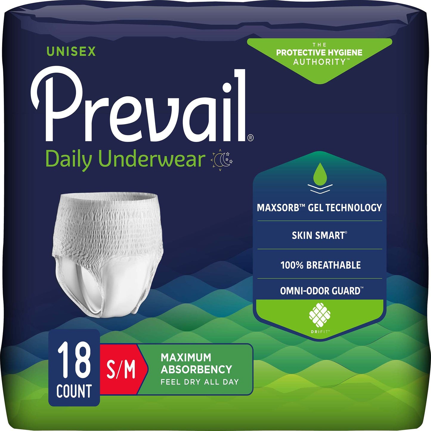 BRIEF, PULL-ON SUPR ABSRB SM-MED