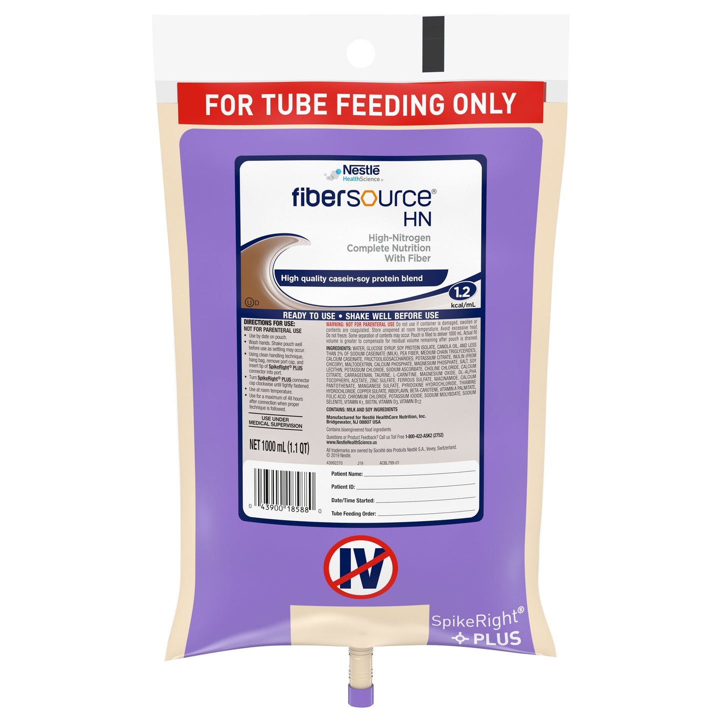 FIBERSOURCE HN, CLSD SYSTEM 1000ML