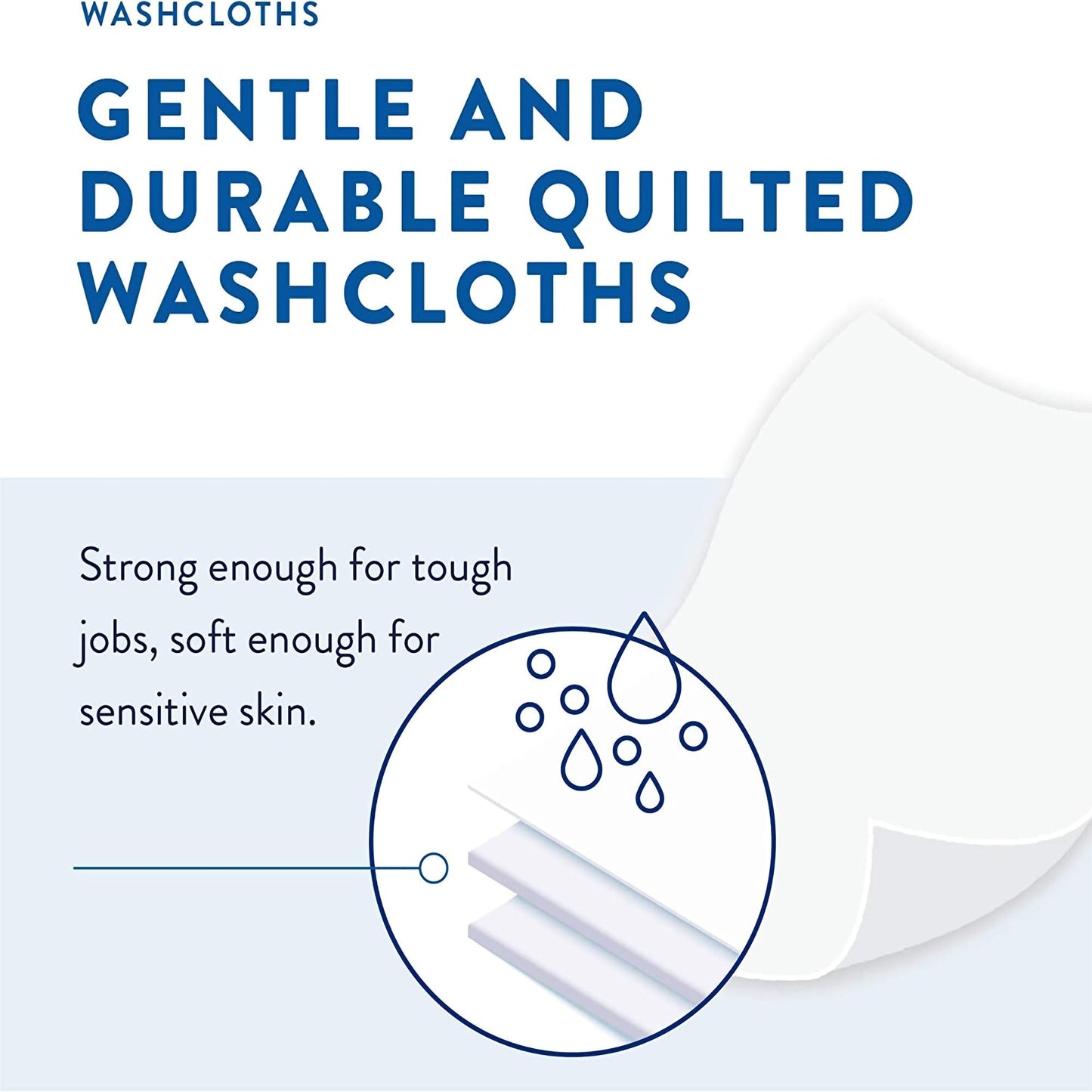 WASHCLOTH, ADLT PREVAIL SOFT PK W/LID 8"X12"