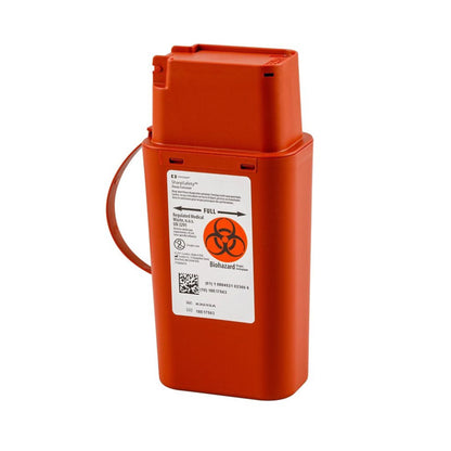CONTAINER, SHARPS TRANSPORT SHUTTLE EMS W/2CLSR RED
