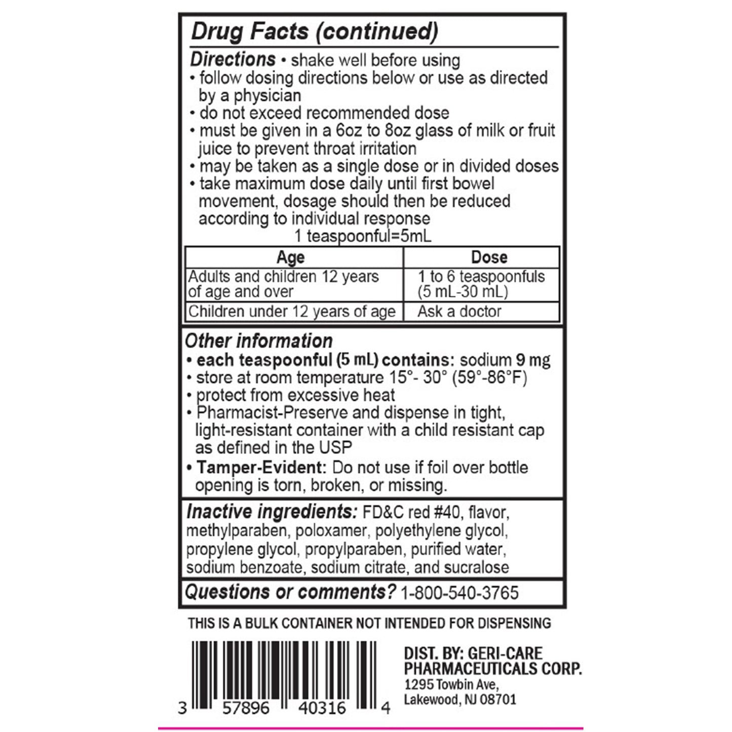 DIOCTO, LIQ 50MG/5ML 473ML