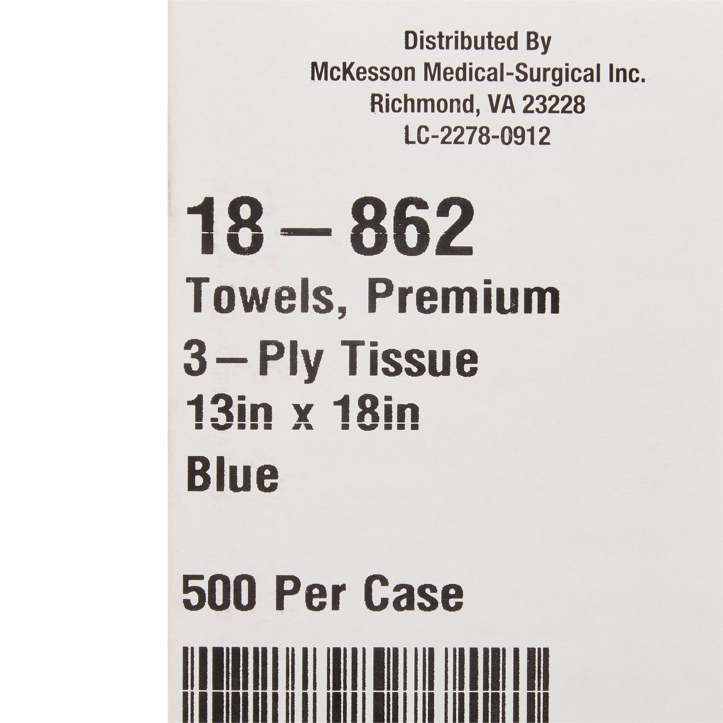 TOWEL, PRO 3PLY BLU 13X18