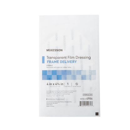 DRESSING, FILM TRANS W/FRM DELSTR 4"X4 3/4"