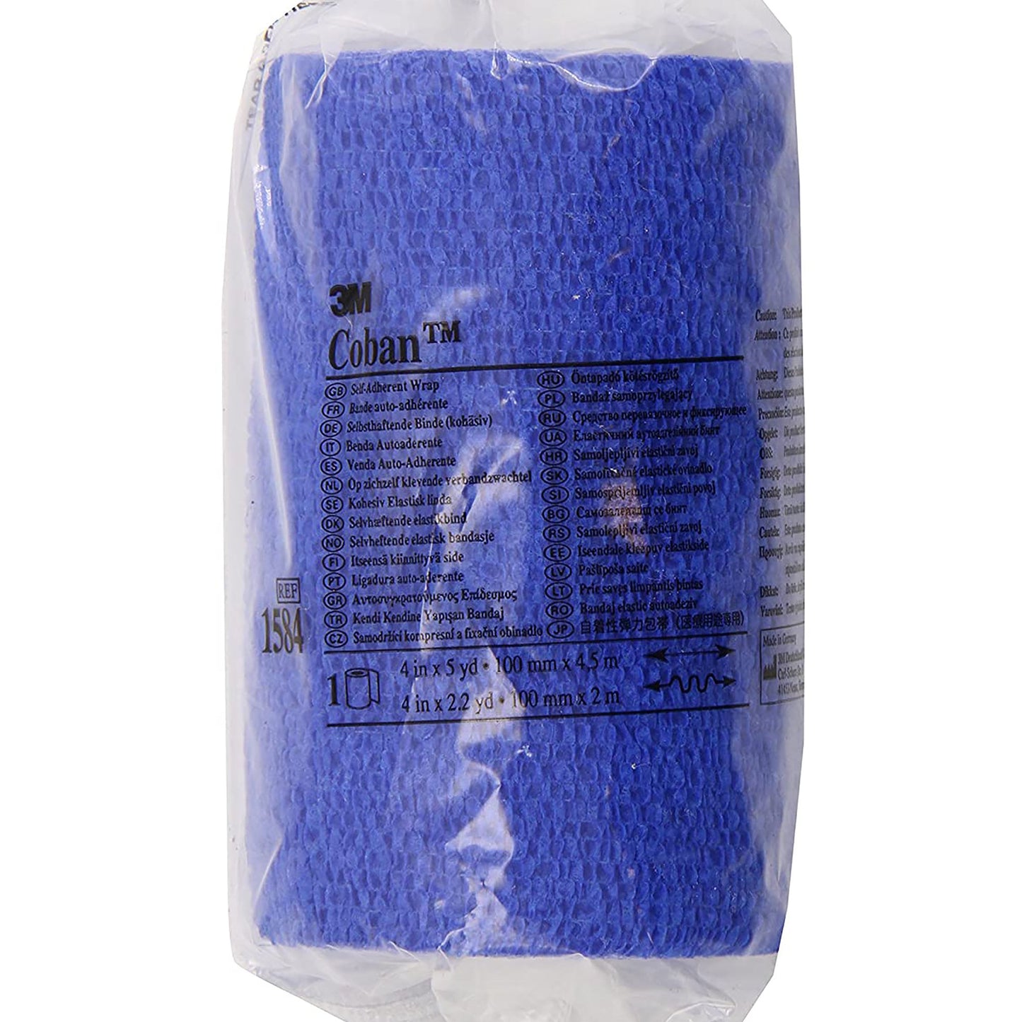 BANDAGE, COBAN ELAS BLU 4"X5YDS