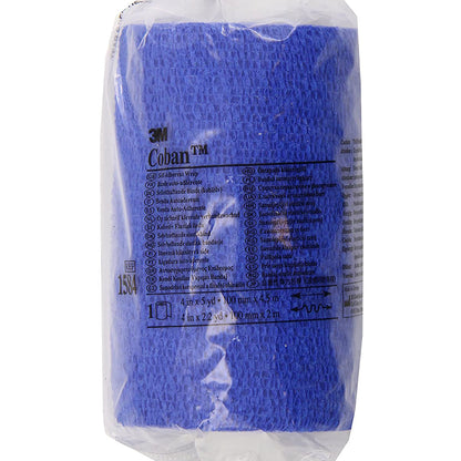 BANDAGE, COBAN ELAS BLU 4"X5YDS
