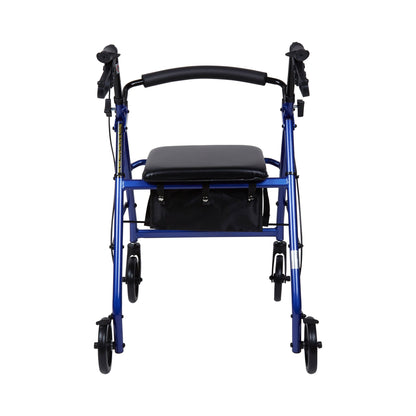 WALKER, ROLLATOR LTWT FOLDINGALUM W/6" WHLS BLU 300LB