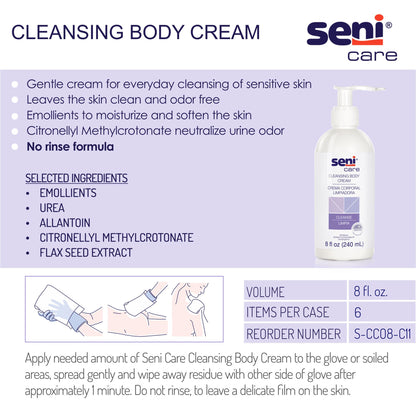 CREAM, CLEANSING SENI CARE NORINSE 8OZ