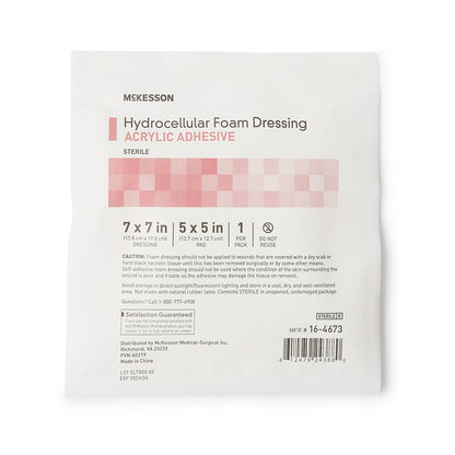 DRESSING, HYDROCELLULAR ADH STR FOAM 7"X7"