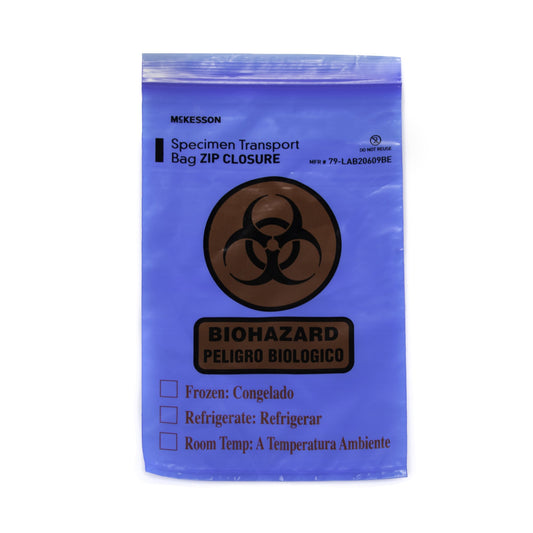 BAG, SPCMN BIOHAZ BLU OUTSIDEPCKT 6"X9"