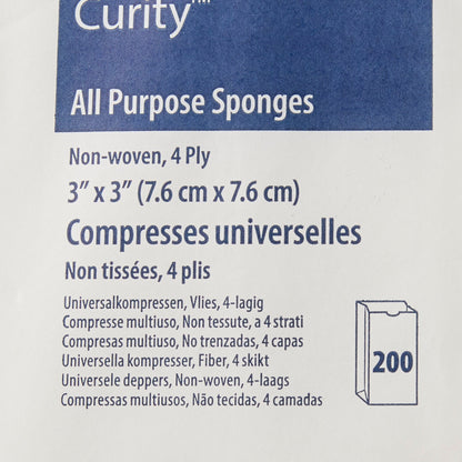 SPONGE, GAUZE CURITY 4PLY 3"X3"