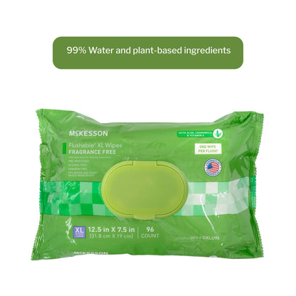 WIPE, WET FLUSHABLE XL UNSCNTDSFT PK W/LID