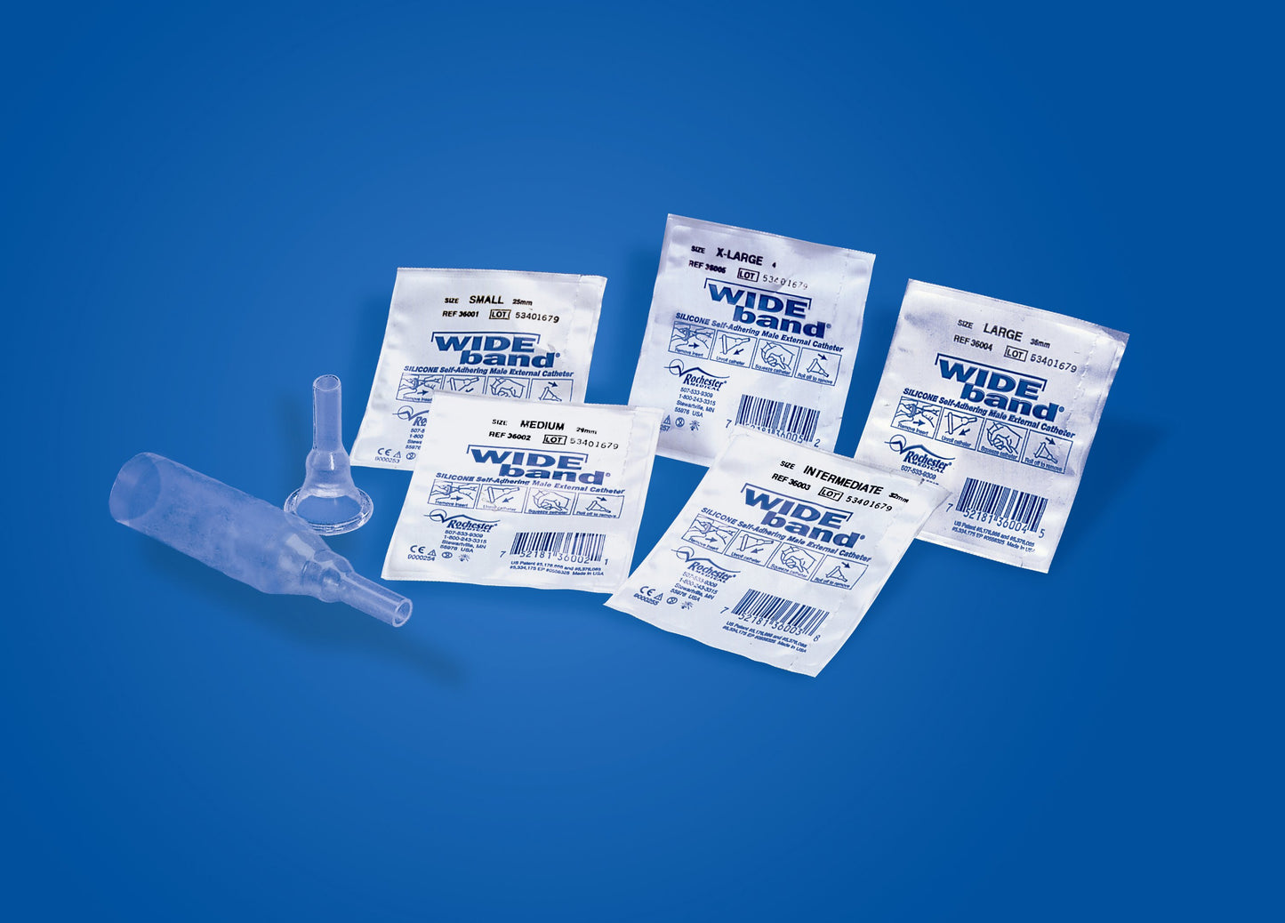 CATHETER, MALE EXTRNAL WBAND 100% SIL SM