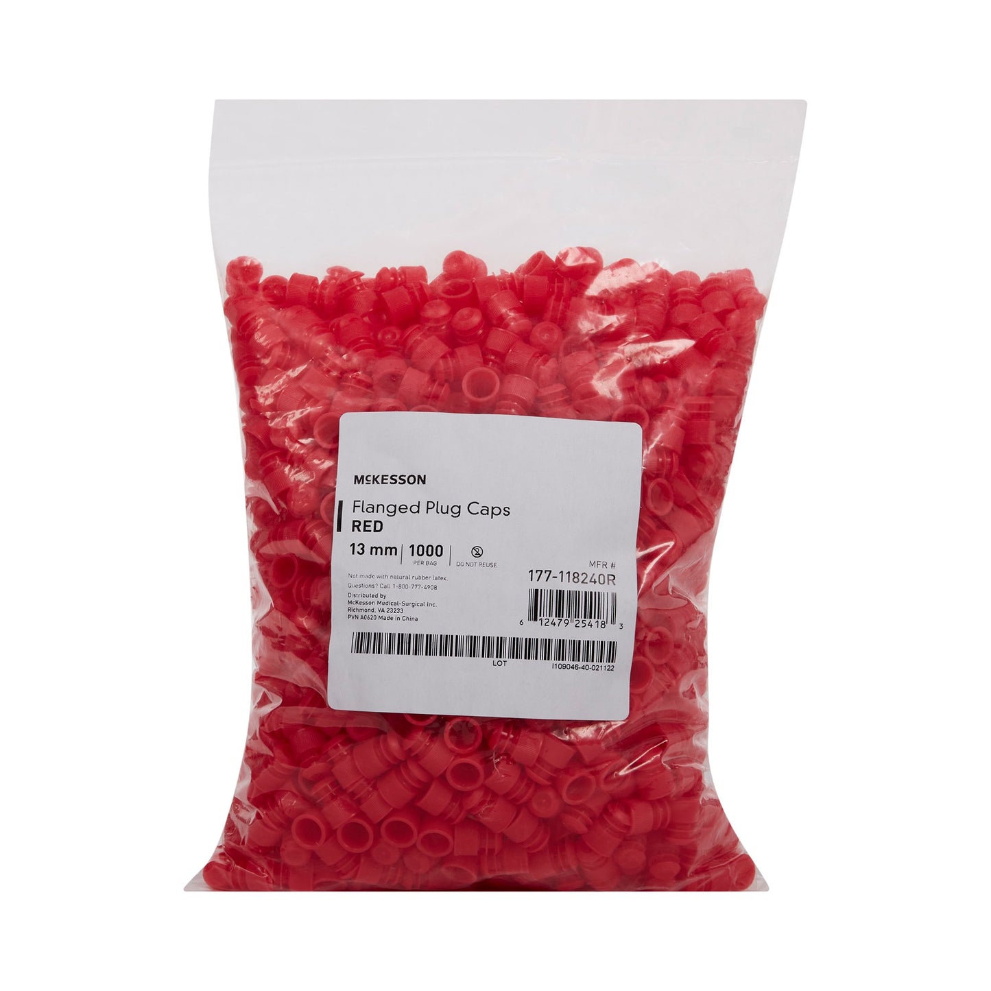 CAP, VAC TUBE RED 13MM