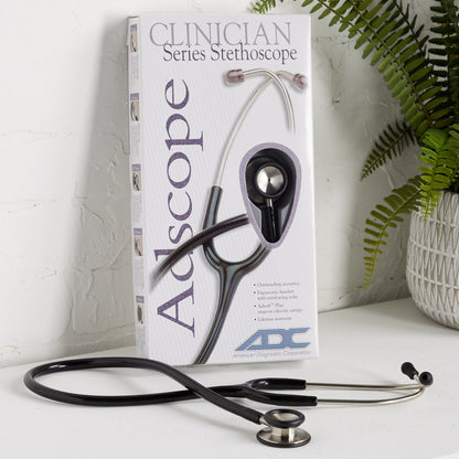 STETHOSCOPE, NURSES S/STL BLKADLT