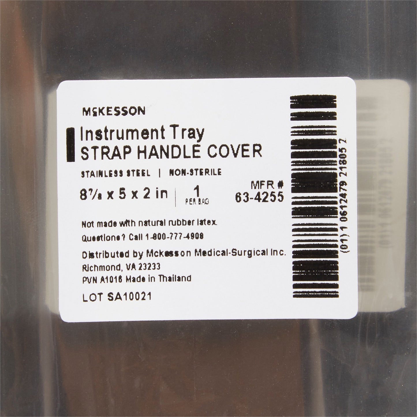 INSTRUMENT TRAY, W/STRAP HNDLCVR LF 8 7/8"X5"X2"