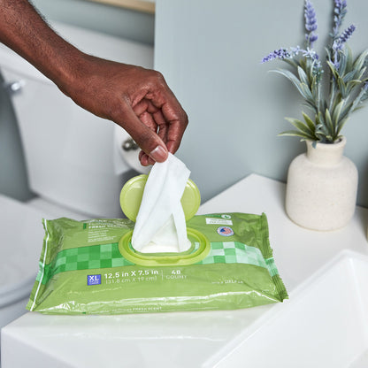 WIPE, WET FLUSHABLE XL SCENTEDSFT PK W/LID