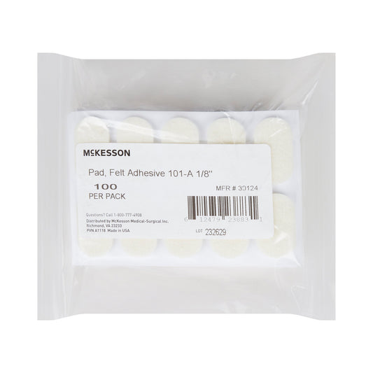 PEDI-PAD, FELT ADH WHT #101-A-8"