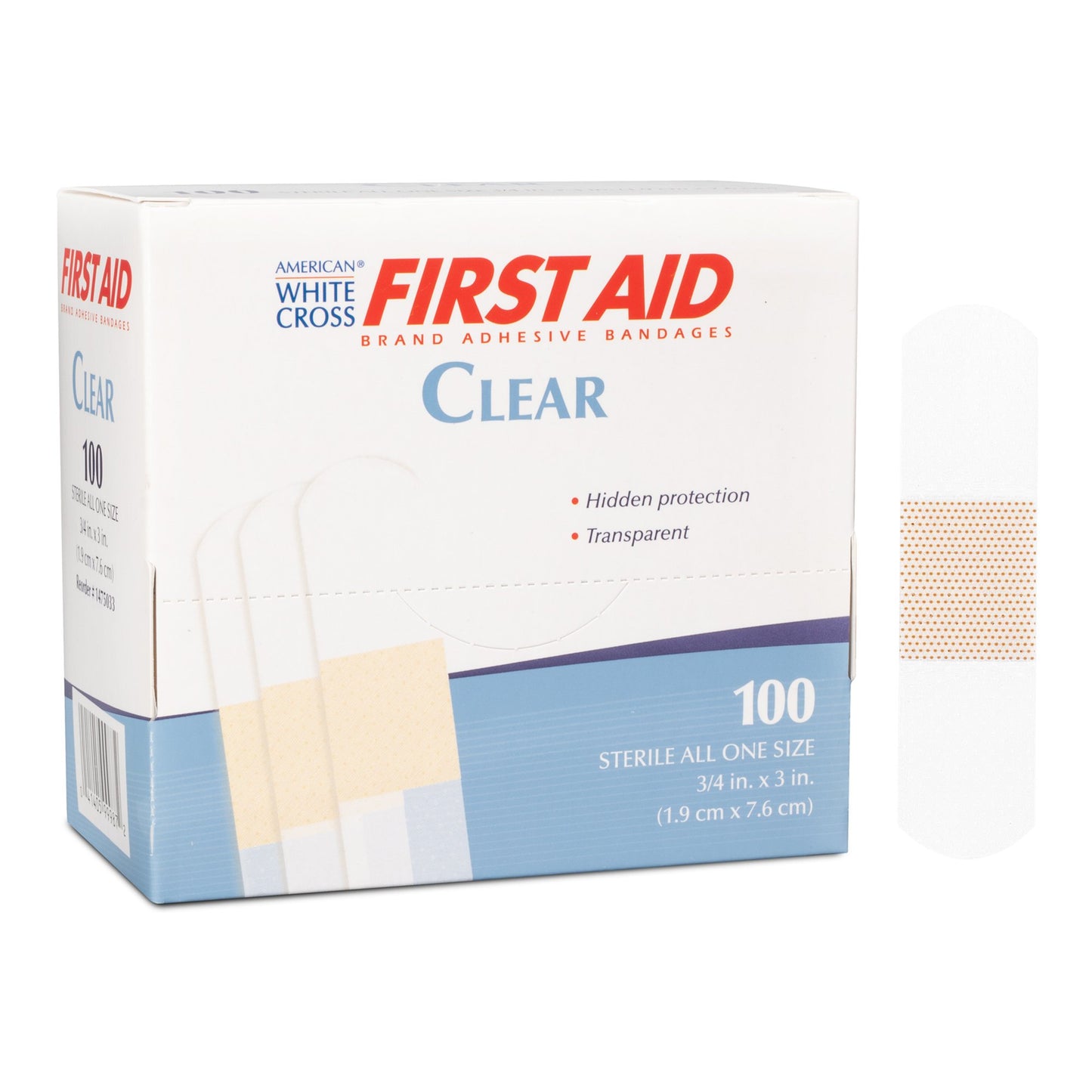 BANDAGE, ADHSV CLR 3/4"X3"