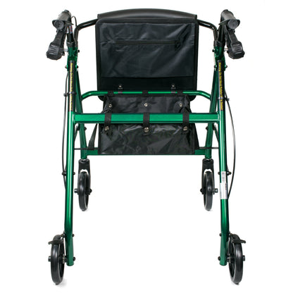 WALKER, ROLLATOR LTWT FOLDINGALUM W/6" WHLS GRN 300LB