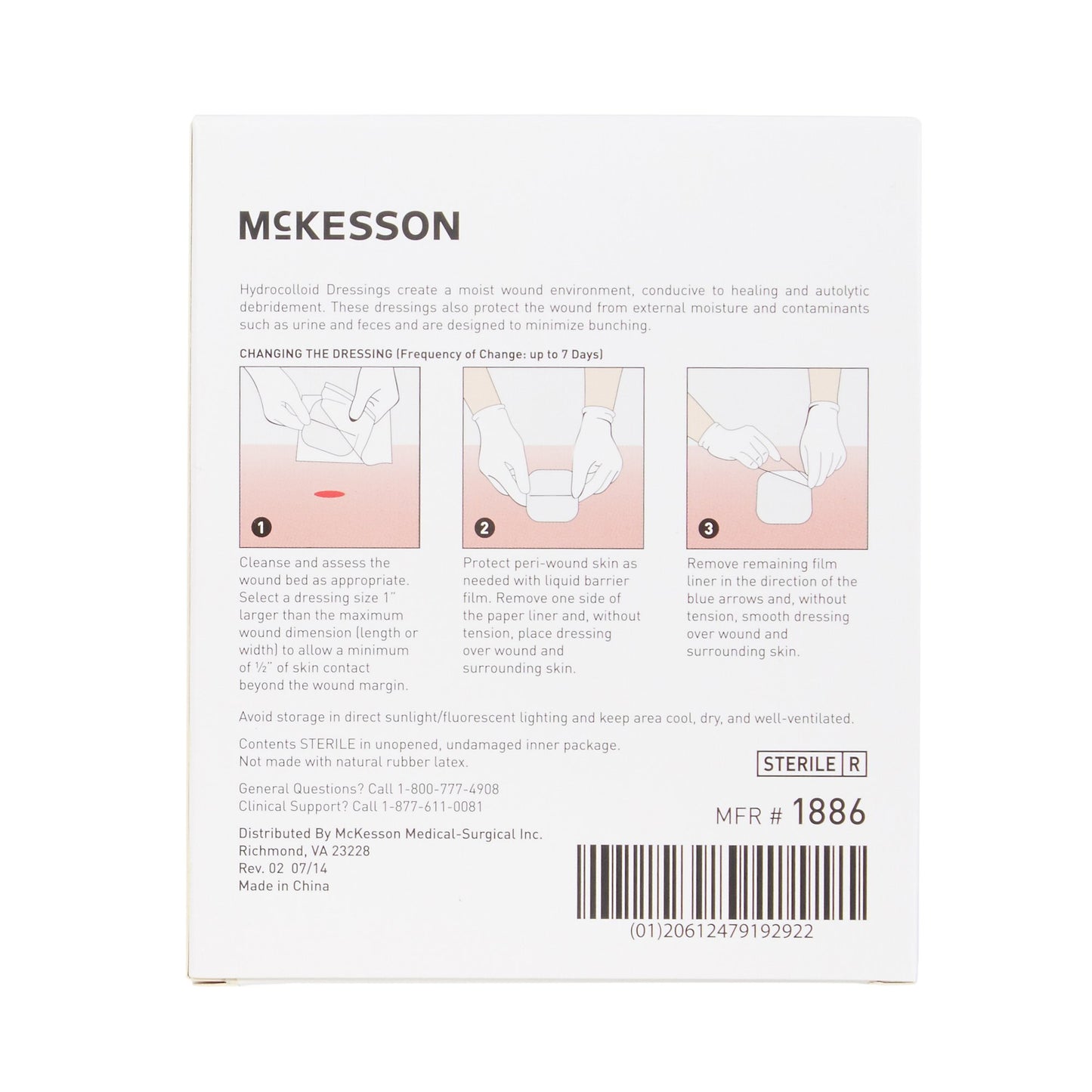 DRESSING, HYDROCOLLOID FILM-BCK STR 2X2"