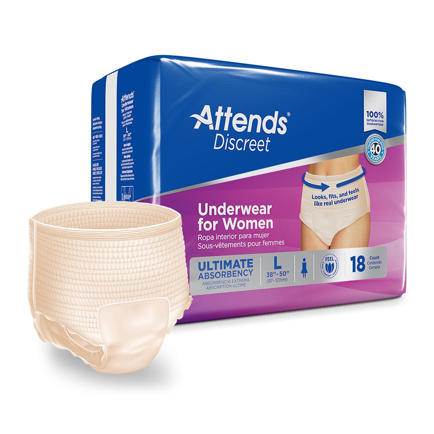 UNDERWEAR, DISCREET ATTENDS FML LG