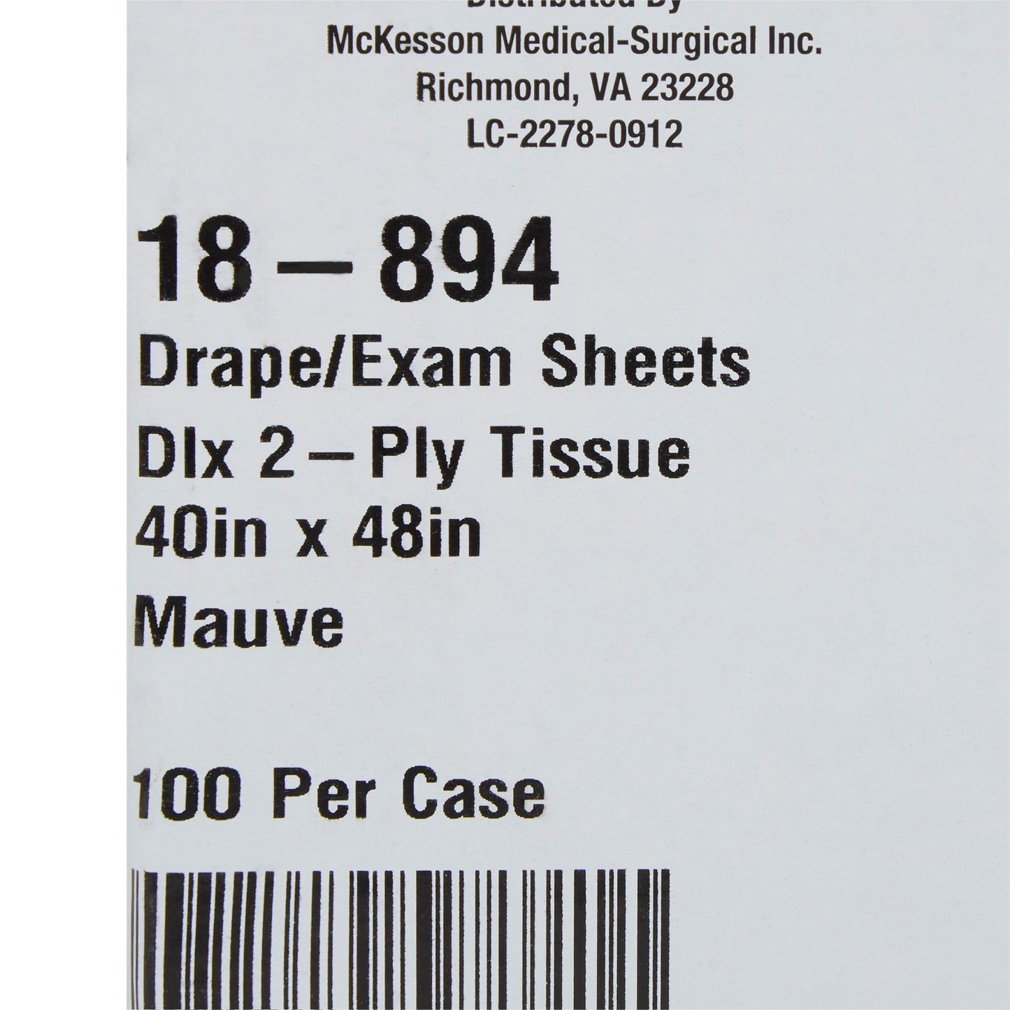 SHEET, DRAPE 2PLY MAUVE 40X48