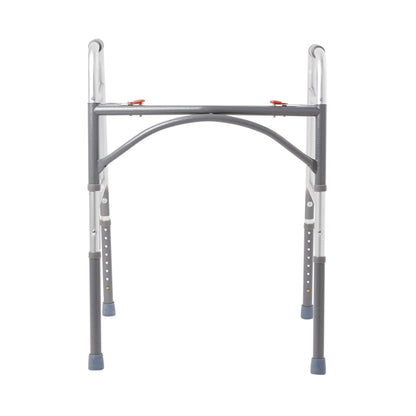 WALKER, FOLDING STEEL W/O WHEELS HVY DUTY ADLT 500LB