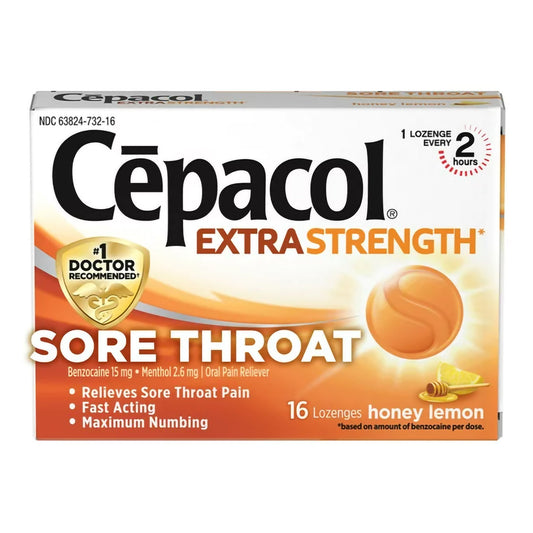 CEPACOL, LOZ SORE THROAT MAX HONEY LEMON