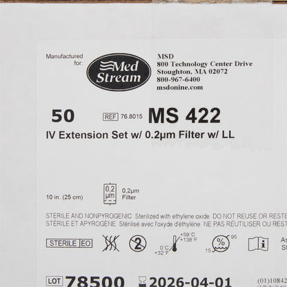 IV EXTENSION SET, STND BORE FILTER .2M M/F LL 10"