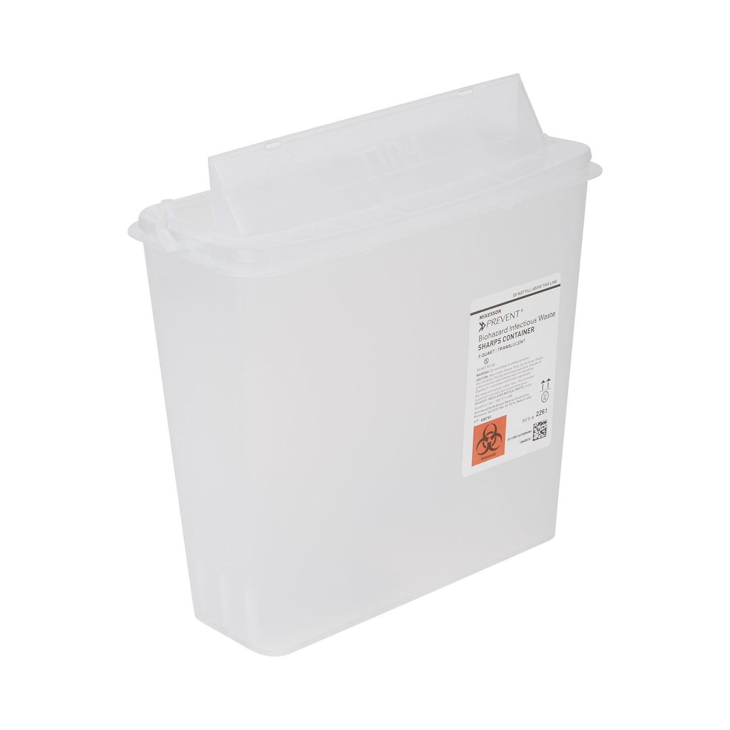 CONTAINER, SHARPS CLR 5QT HORIZ