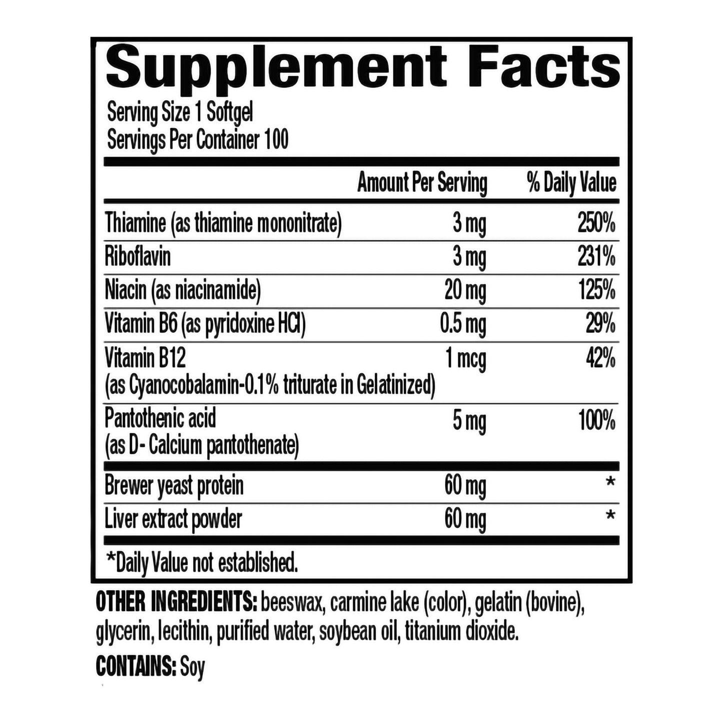 VITAMIN B COMPLEX SFT GEL