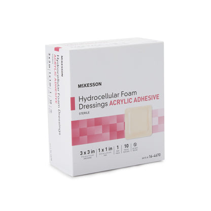 DRESSING, HYDROCELLULAR ADH STR FOAM 3"X3"