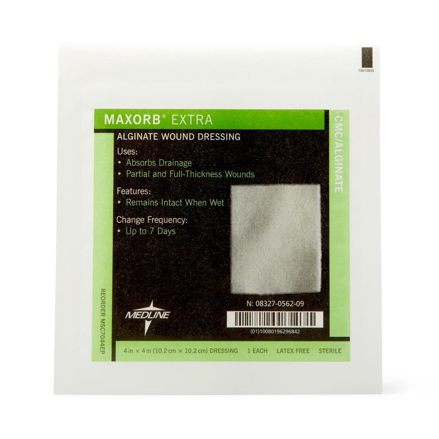 DRESSING, MAXORB XTRA CAL ALGINAT 4"X4" LF