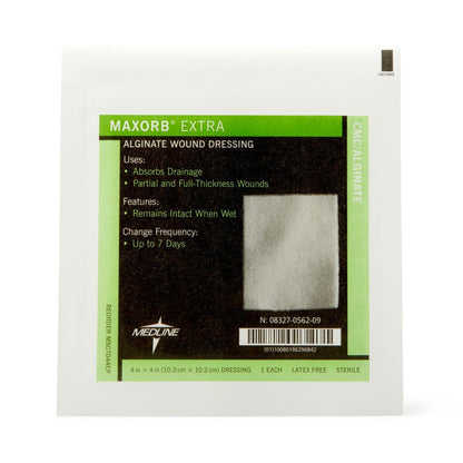 DRESSING, MAXORB XTRA CAL ALGINAT 4"X4" LF