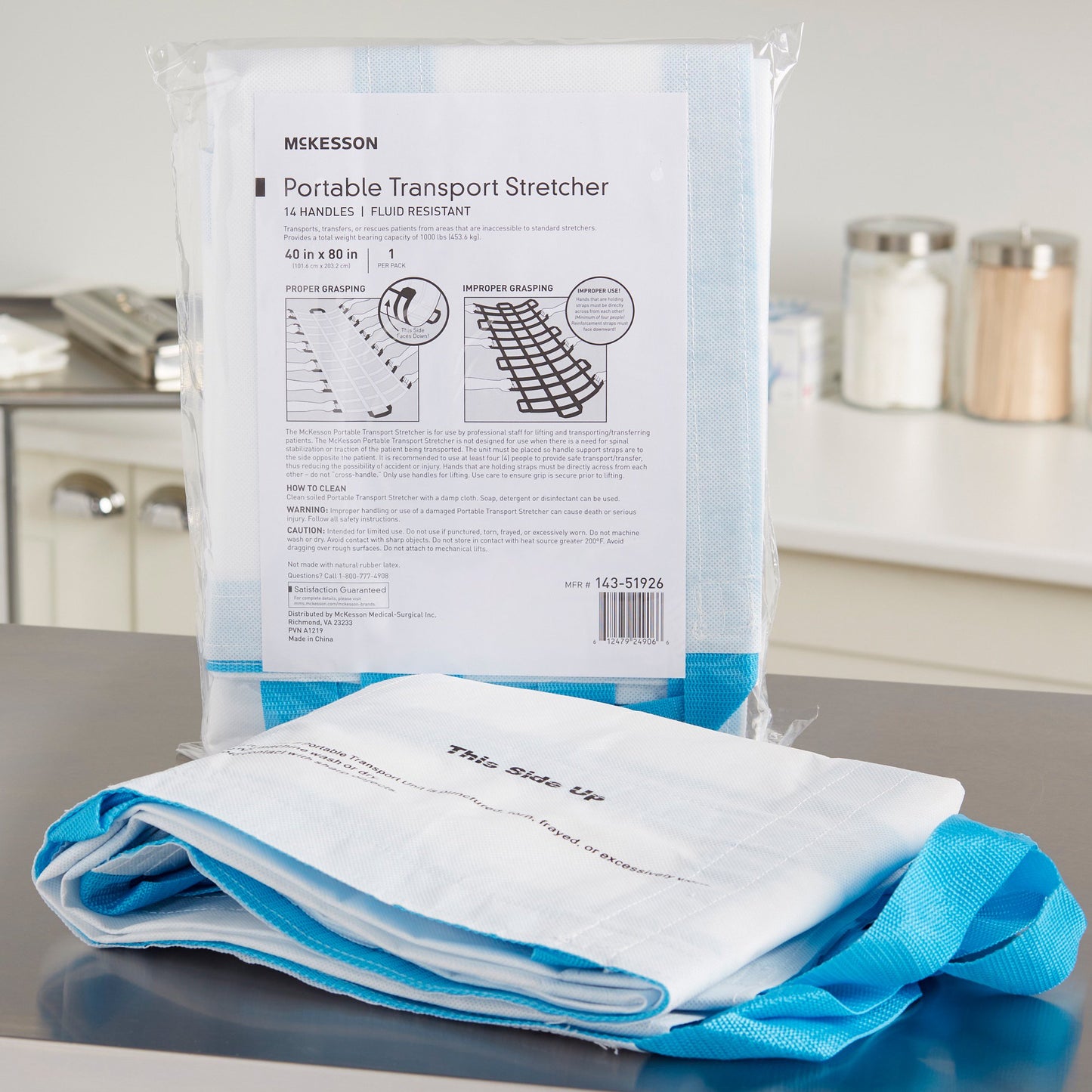 TRANSPORT SHEET, STRETCHER SFTWHT 1000LB CAP 40"X80"