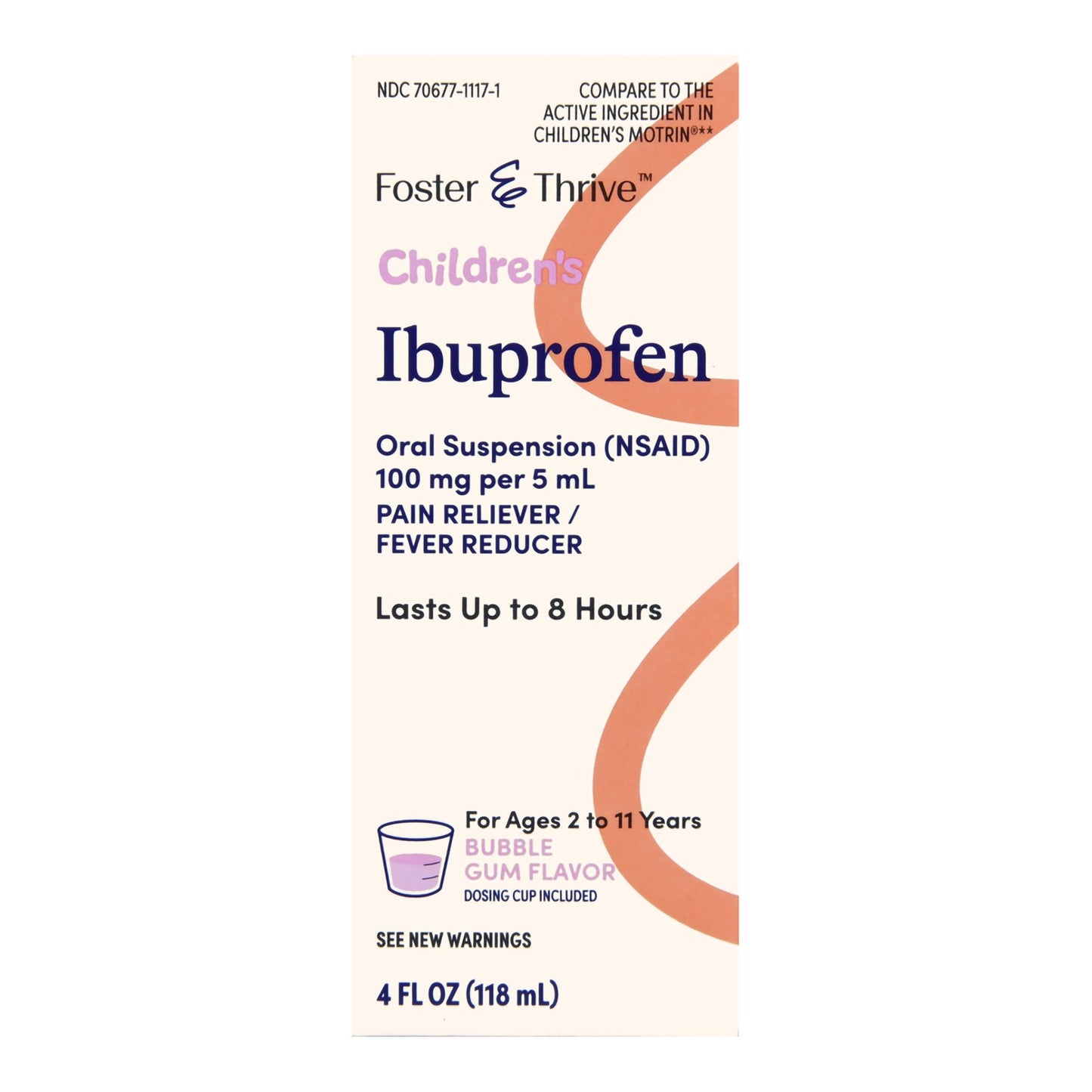 IBUPROFEN, SUSPN ORAL FT CHLDBUBBLE GUM 100MG 4OZ