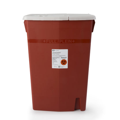 CONTAINER, SHARPS RED 18GL RECTANG LID