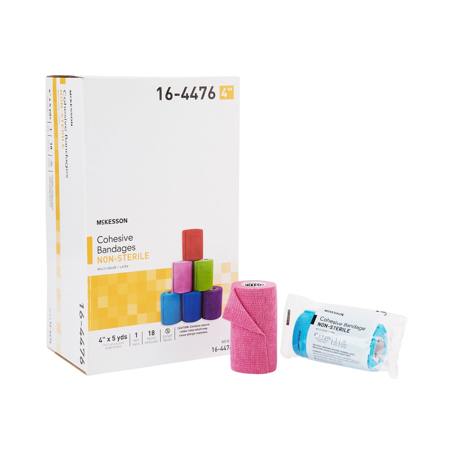 BANDAGE,COHESIVE COLOR PACK 4"