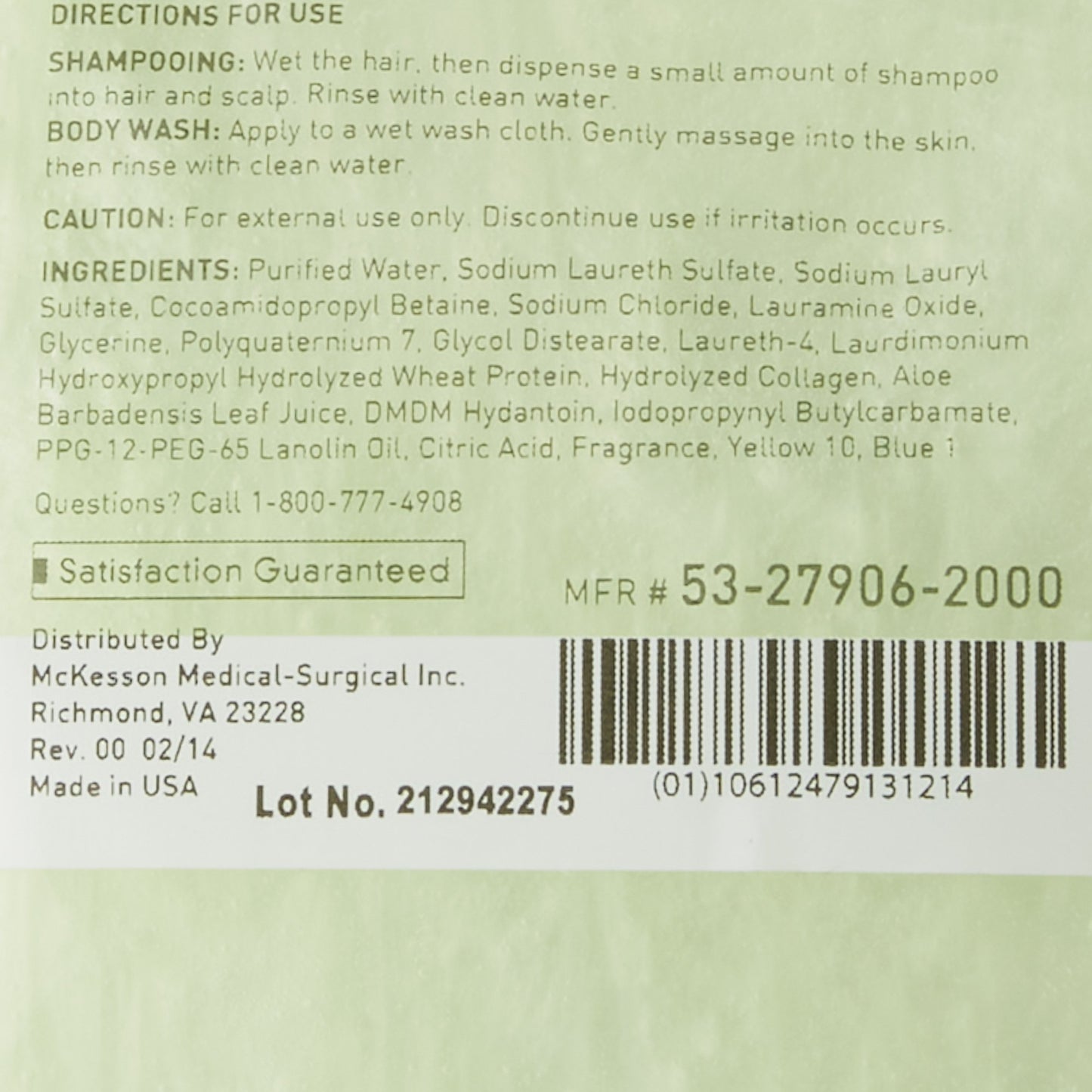 SHAMPOO, HAIR/BODY COND CUCUMDISC 2000ML