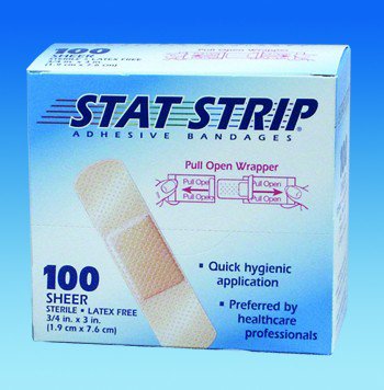 BANDAGE, ADHSV SHEER STAT-STRIP 1"X3"
