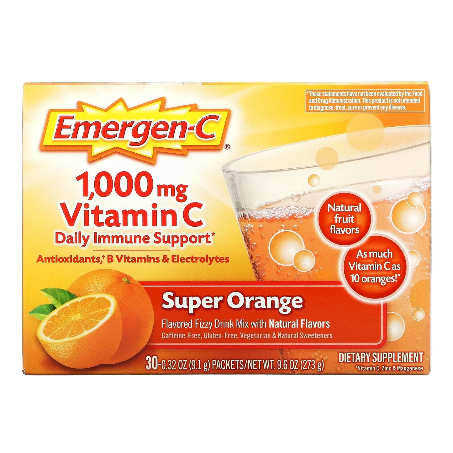 EMERGEN-C, DRINK MIX SUPER ORG